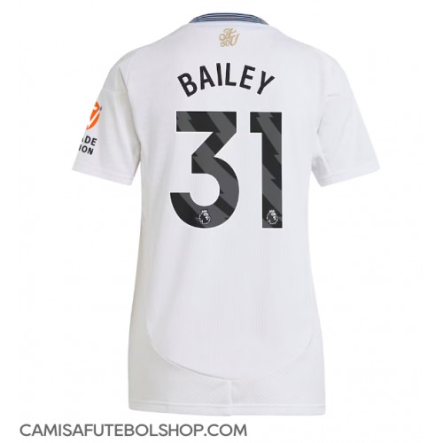 Camisa de time de futebol Aston Villa Leon Bailey #31 Replicas 2º Equipamento Feminina 2024-25 Manga Curta